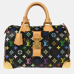 Louis Vuitton: Чёрная сумка  Speedy 30