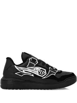 Philipp Plein: Чёрные кроссовки  Hexagon