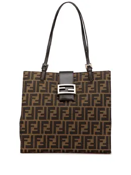 Fendi Pre-Owned: Коричневая сумка-шоппер 