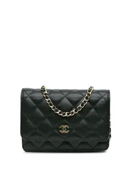 CHANEL Pre-Owned: Чёрный кошелёк 