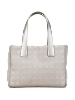 CHANEL Pre-Owned: Серебристая сумка-шоппер 