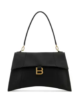 Balenciaga: Чёрная сумка  Hourglass