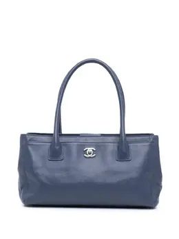CHANEL Pre-Owned: Голубая сумка-шоппер 