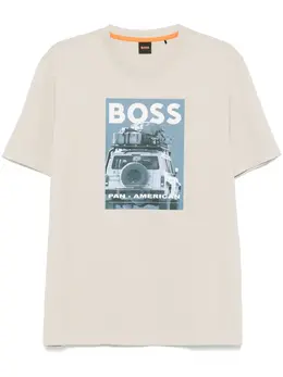 BOSS: Футболка с принтом 