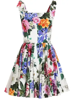 Dolce & Gabbana: Платье с растительным принтом 