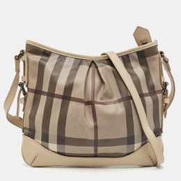 Burberry: Бежевая сумка через плечо 