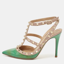 Valentino: Зелёные туфли  Rockstud