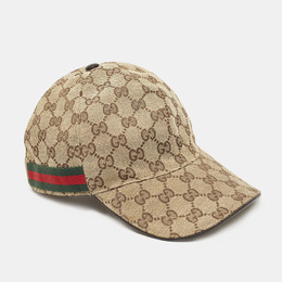 Gucci: Бежевая кепка  GG Supreme