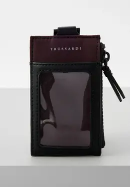 Trussardi: Бордовый кошелёк 