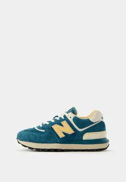 New Balance: Синие кроссовки 