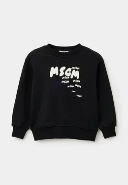 MSGM Kids: Чёрный свитшот 