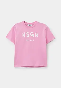 MSGM Kids: Розовая футболка 