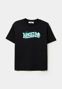 MSGM Kids: Чёрная футболка 