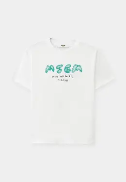 MSGM Kids: Белая футболка 