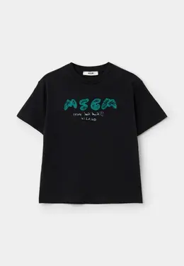 MSGM Kids: Чёрная футболка 