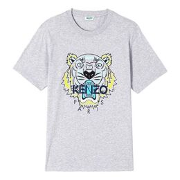 Kenzo: Светлая футболка  Tiger Head