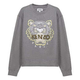 Kenzo: Серая толстовка  Tiger