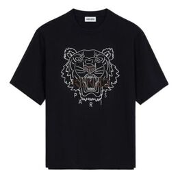 Kenzo: Чёрная футболка  Tiger Head