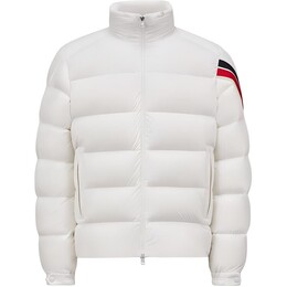 Moncler: Белый пуховик 