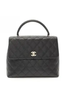 CHANEL Pre-Owned: Чёрная сумка-шоппер 
