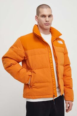 The North Face: Оранжевый пуховик 