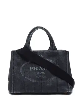 Prada Pre-Owned: Голубая сумка-шоппер 