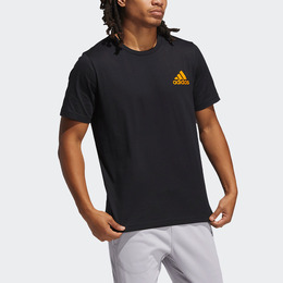 Adidas: Чёрная футболка 