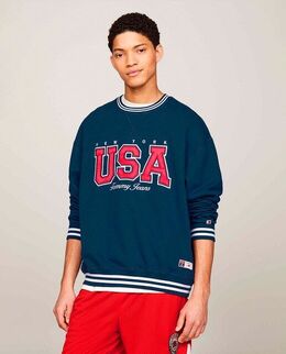 Tommy Jeans: Тёмная толстовка 