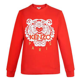 Kenzo: Красная толстовка  Tiger Head