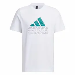Adidas: Белая футболка 