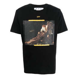 Off-White: Чёрная футболка  Caravaggio Arrow