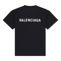 Balenciaga: Чёрная футболка 