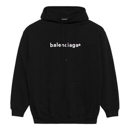 Balenciaga: Чёрная толстовка 