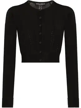 Dolce & Gabbana: Чёрный кардиган 