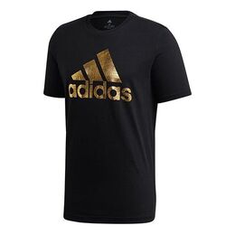 Adidas: Чёрная футболка 