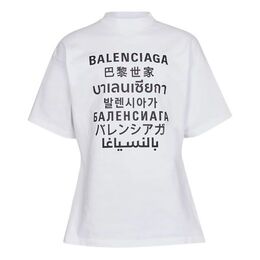 Balenciaga: Белая футболка 