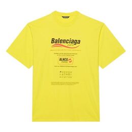 Balenciaga: Жёлтая футболка  Dry Cleaning