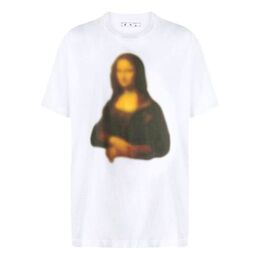 Off-White: Белая футболка  Mona Lisa