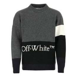 Off-White: Серый свитер 