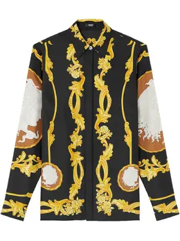 Versace: Шёлковая рубашка 