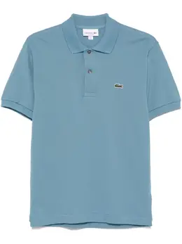 Lacoste: Голубое поло 