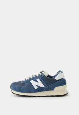 New Balance: Синие кроссовки 