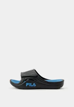 Fila: Чёрные шлёпанцы 