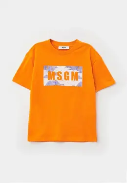 MSGM Kids: Оранжевая футболка 