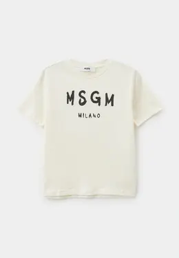 MSGM Kids: Белая футболка 