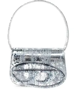 Diesel: Серебристая сумка 