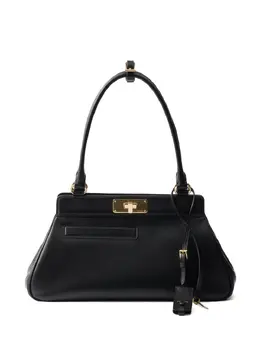 Prada: Чёрная сумка-шоппер 