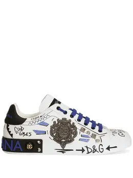 Dolce & Gabbana: Белые кроссовки 