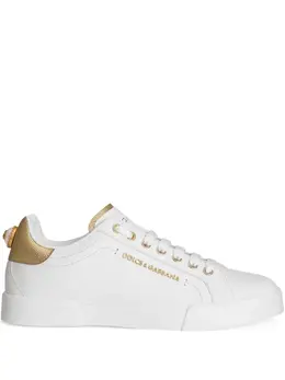 Dolce & Gabbana: Белые кроссовки 