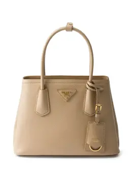 Prada: Бежевая сумка-шоппер 